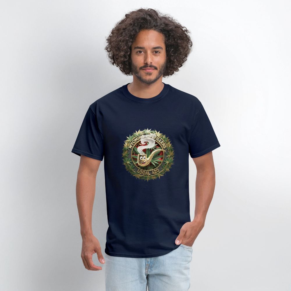 WYOMING PIPEFILLERS LOCAL 420 Men's T-Shirt - navy