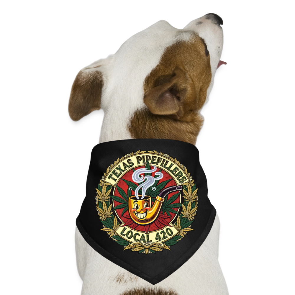 TEXAS PIPEFILLERS LOCAL 420 Union Dog Bandana - black