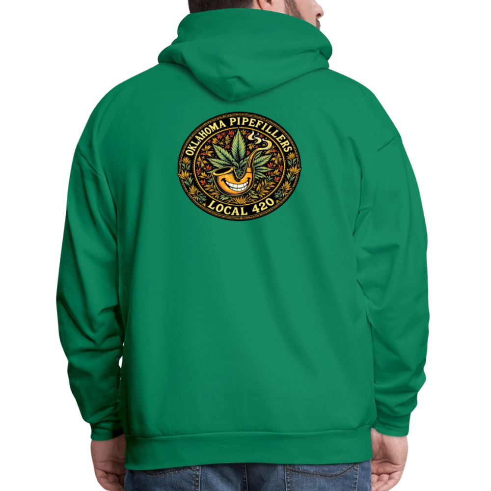 OKLAHOMA PIPEFILLERS LOCAL 420  F/B DESIGNS Men's Hoodie - kelly green