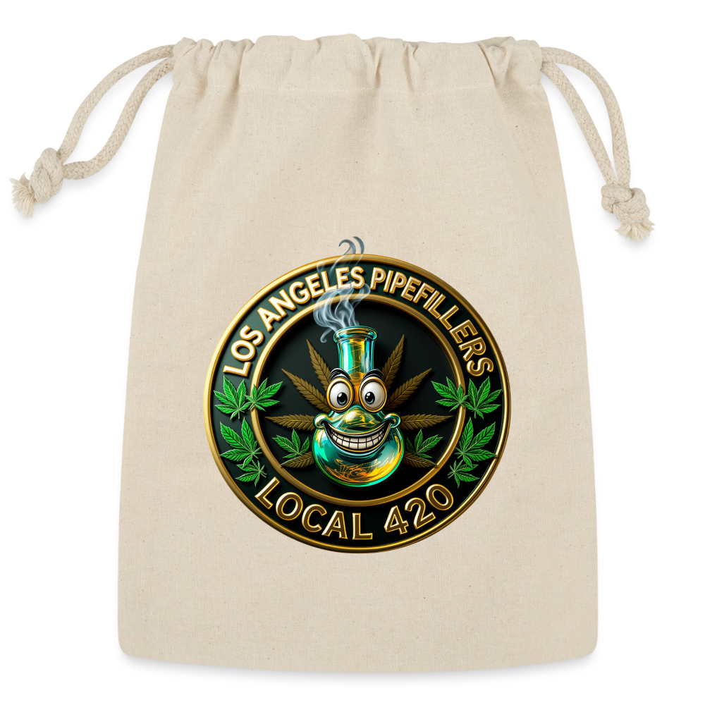 LOS ANGELES PIPEFILLERS LOCAL 420 F/B DESIGNS Reusable Gift Bag - Natural
