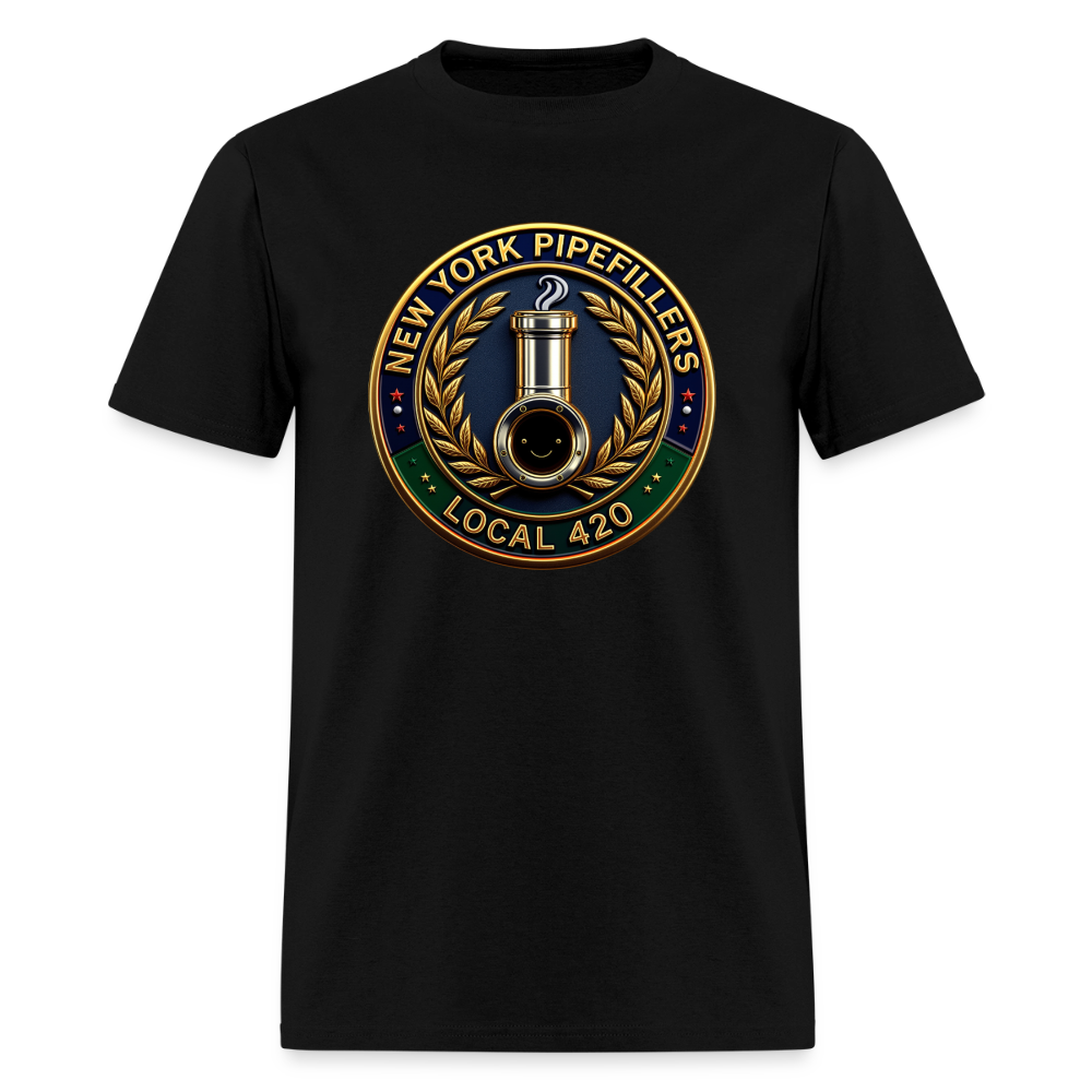NEW YORK PIPEFILLERS LOCAL 420 Men's T-Shirt - black