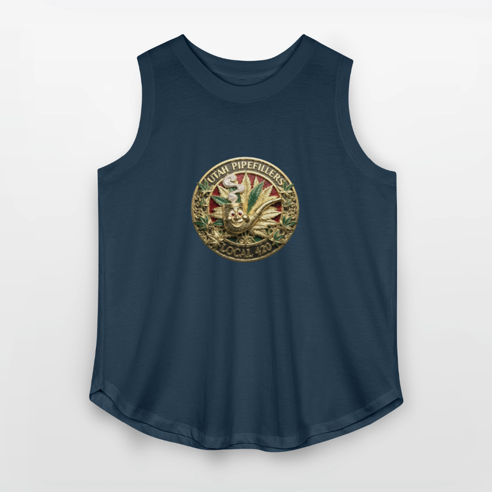 UTAH PIPEFILLERS LOCAL 420 F/B DESIGN Women's Curvy Relaxed Tank Top - denim