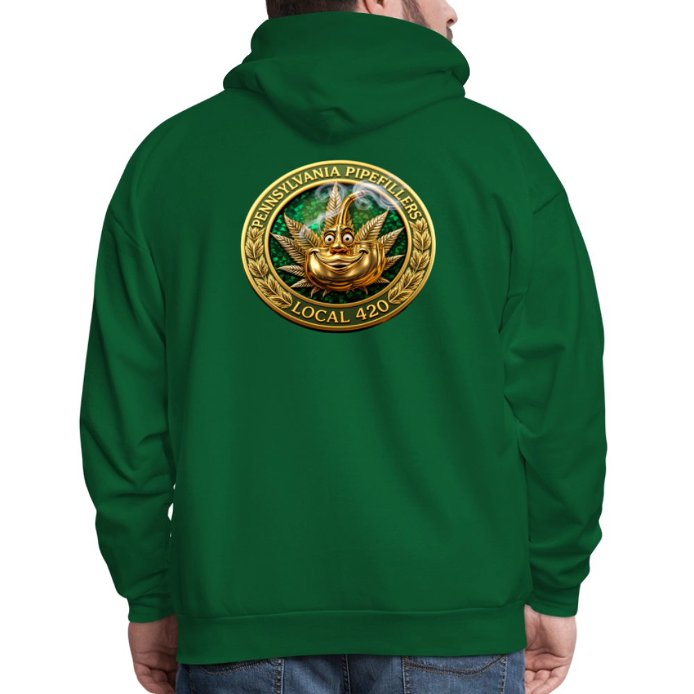 PENNSYLVANIA PIPEFILLERS LOCAL 420 F/B DESIGNS Men's Hoodie - forest green