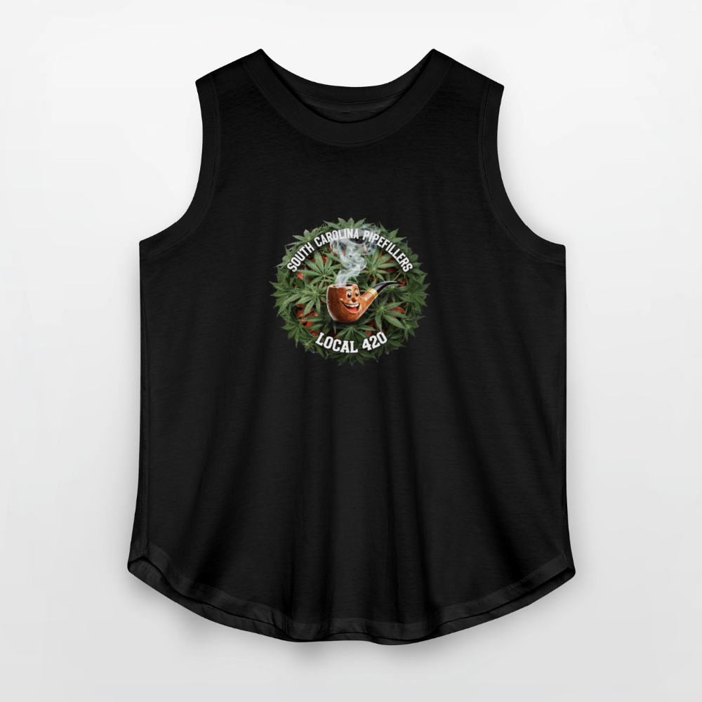 SOUTH CAROLINA PIPEFILLERS LOCAL 420 Women's Curvy Relaxed Tank Top - black