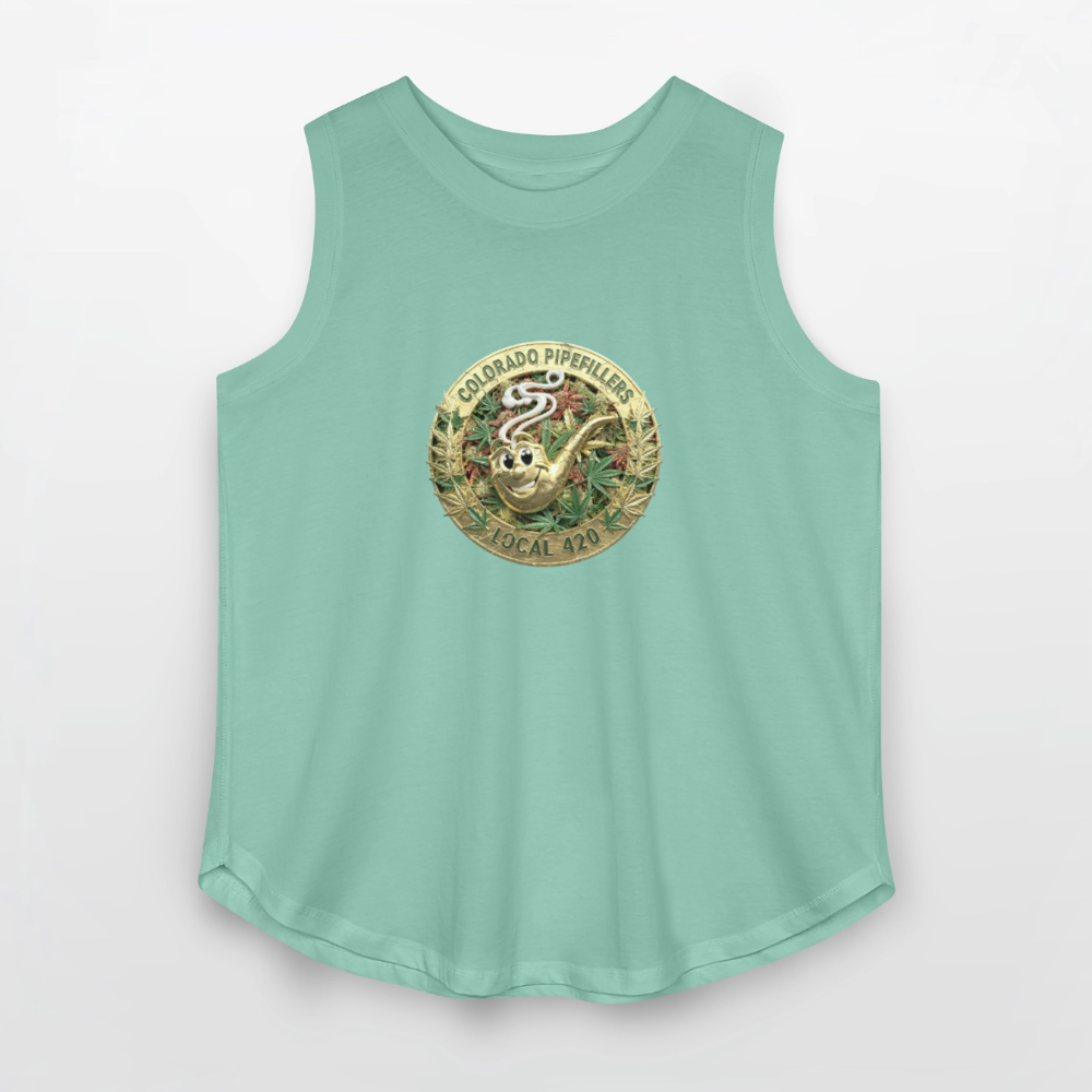 COLORADO PIPEFILLERS LOCAL 420 F/B DESIGN Women's Curvy Relaxed Tank Top - saltwater