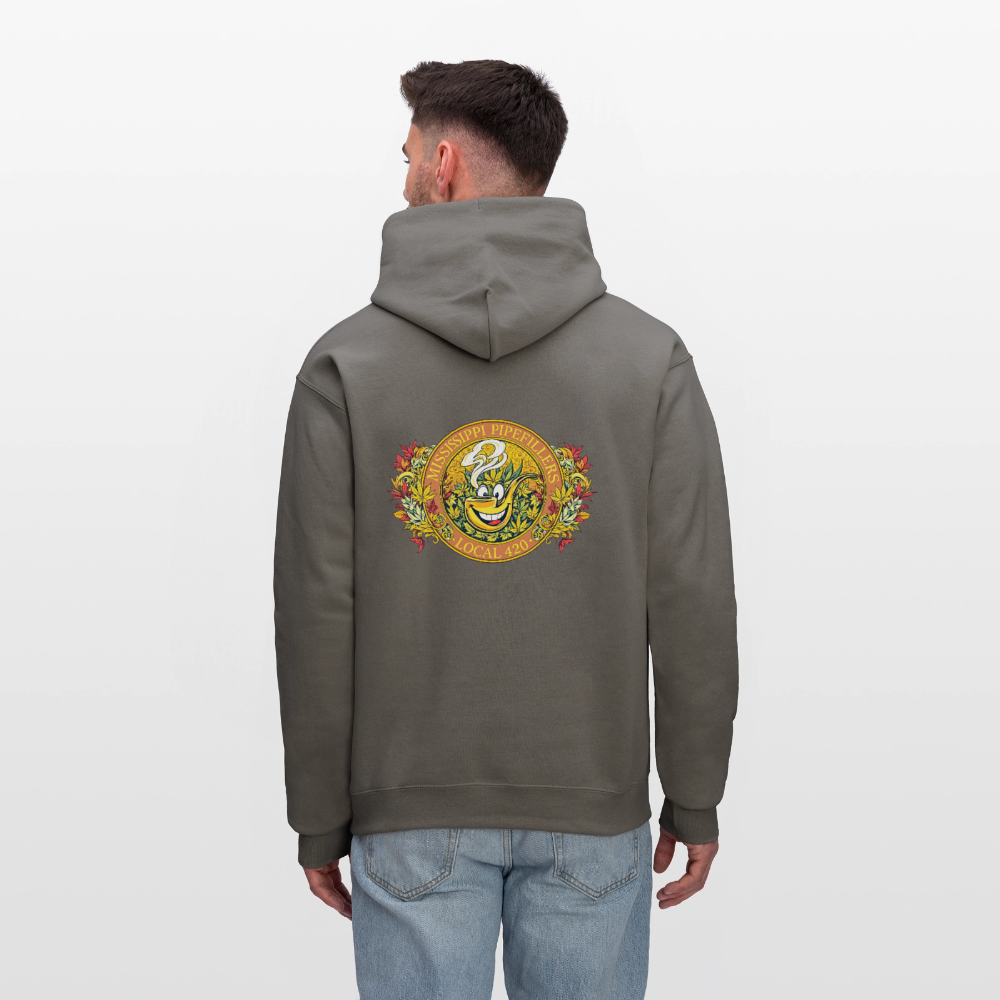 MISSISSIPPI PIPEFILLERS LOCAL 420 F/B DESIGNS Men's Hoodie - asphalt gray