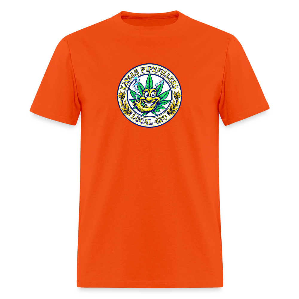 KANSAS PIPEFILLERS LOCAL 420 Men's T-Shirt - orange