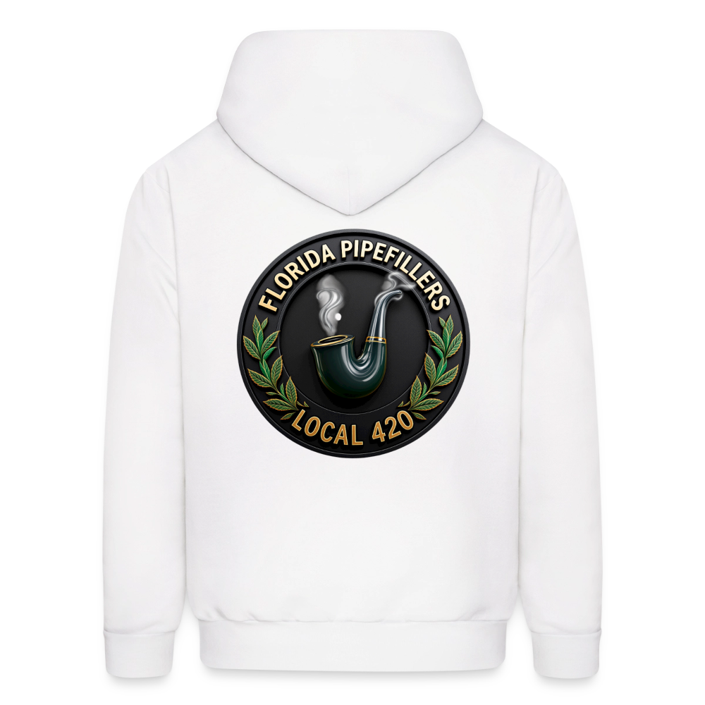 FLORIDA PIPEFILLERS LOCAL 420 F/B DESIGN Men's Hoodie - white
