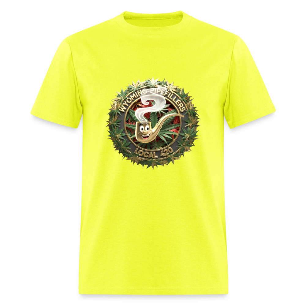 WYOMING PIPEFILLERS LOCAL 420 Men's T-Shirt - safety green