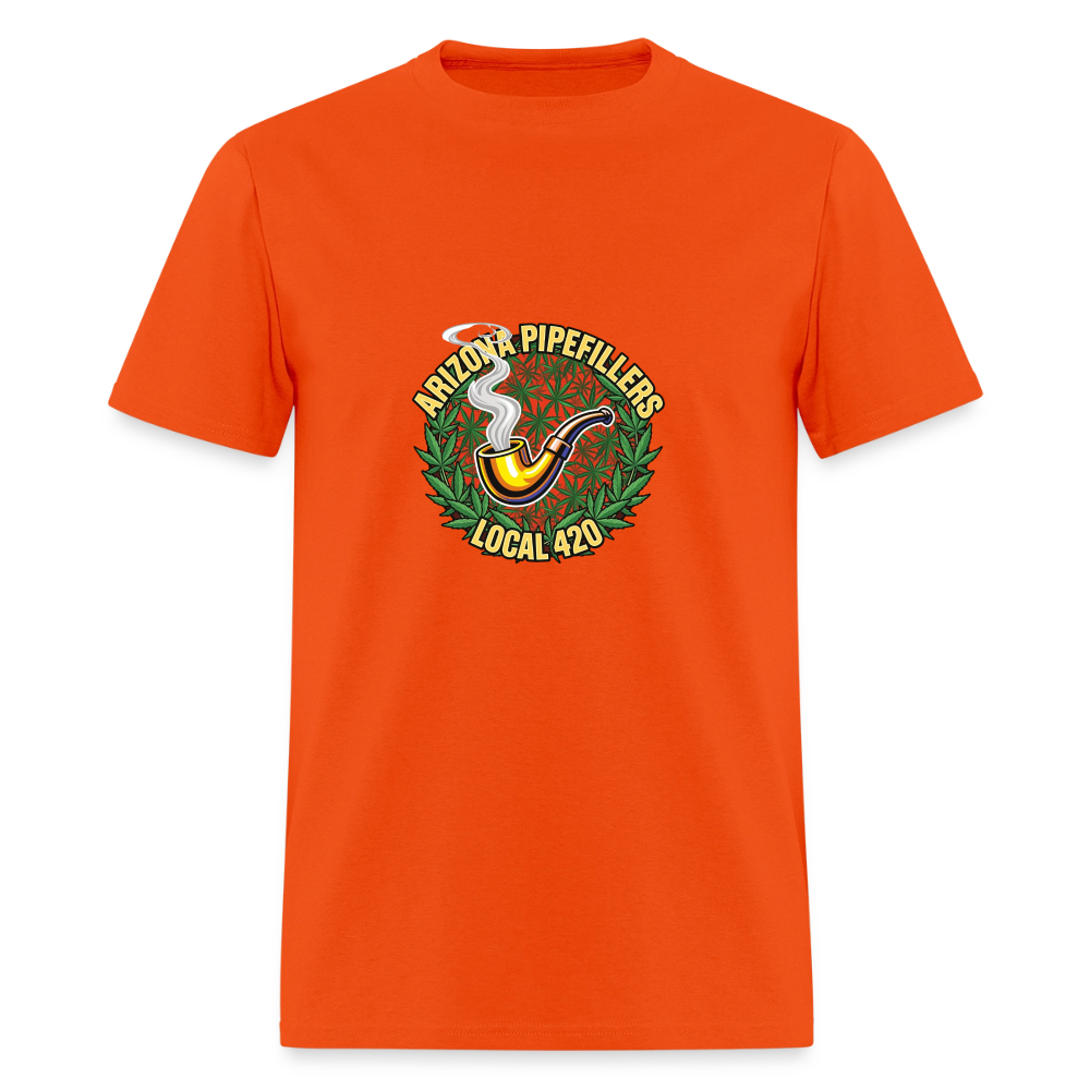 ARIZONA PIPEFILLERS LOCAL 420  F/B DESIGN Men's T-Shirt - orange