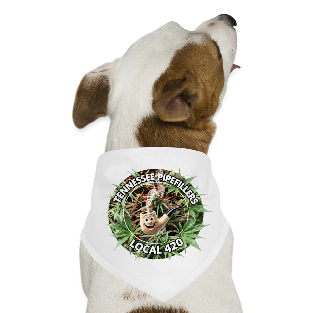 TENNESSEE PIPEFILLERS LOCAL 420 Union Dog Bandana - white