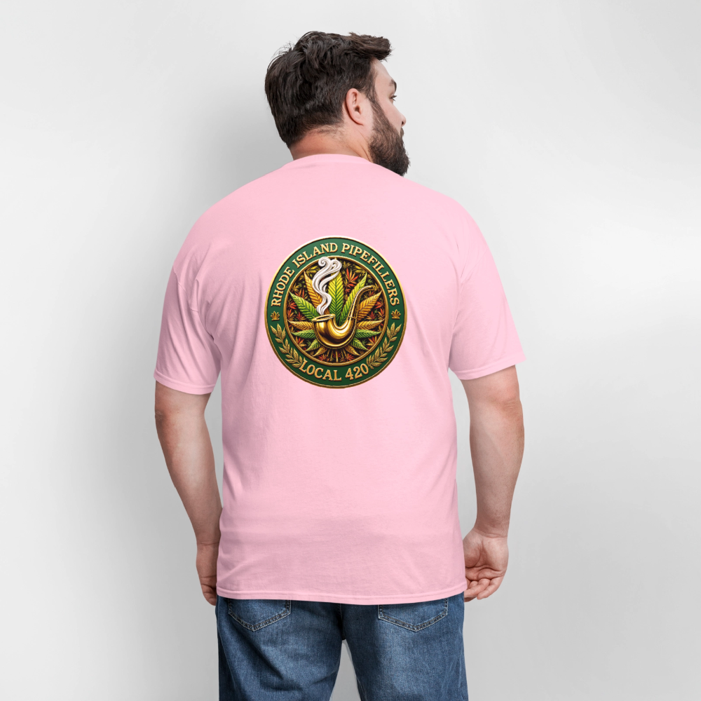 RHODE ISLAND PIPEFILLERS LOCAL 420 F/B DESIGNS Men's T-Shirt - pink