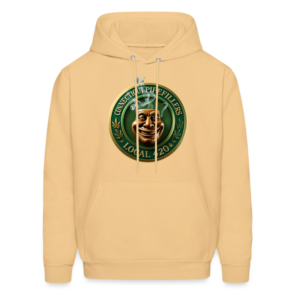 CONNECTICUT PIPEFILLERS LOCAL 420 F/B DESIGN Men's  Hoodie - light gold 