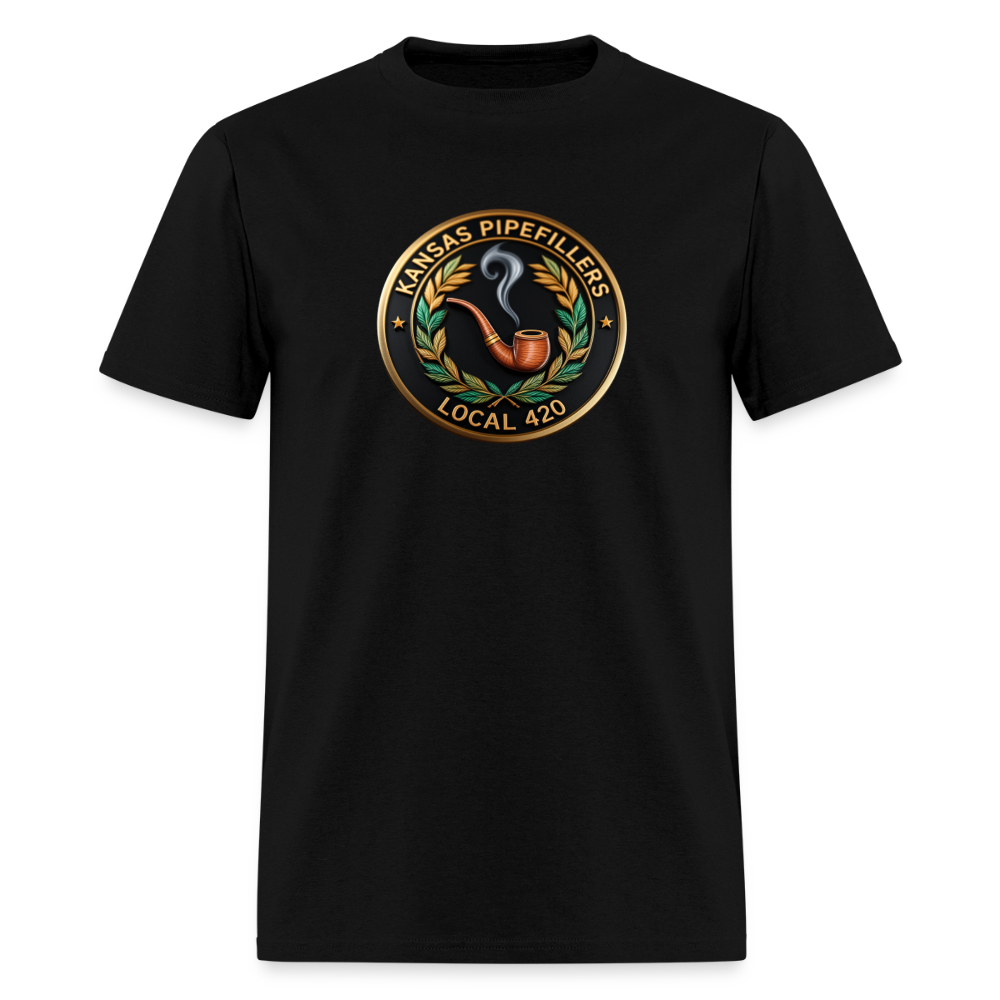 KANSAS PIPEFILLERS LOCAL 420 Men's T-Shirt - black