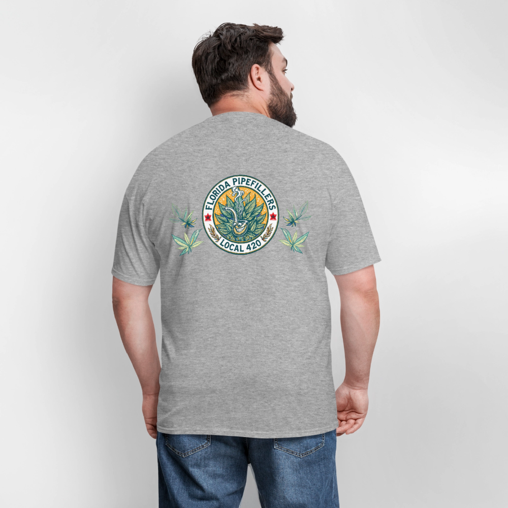 FLORIDA PIPEFILLERS LOCAL 420 F/B DESIGN Men's T-Shirt - heather gray