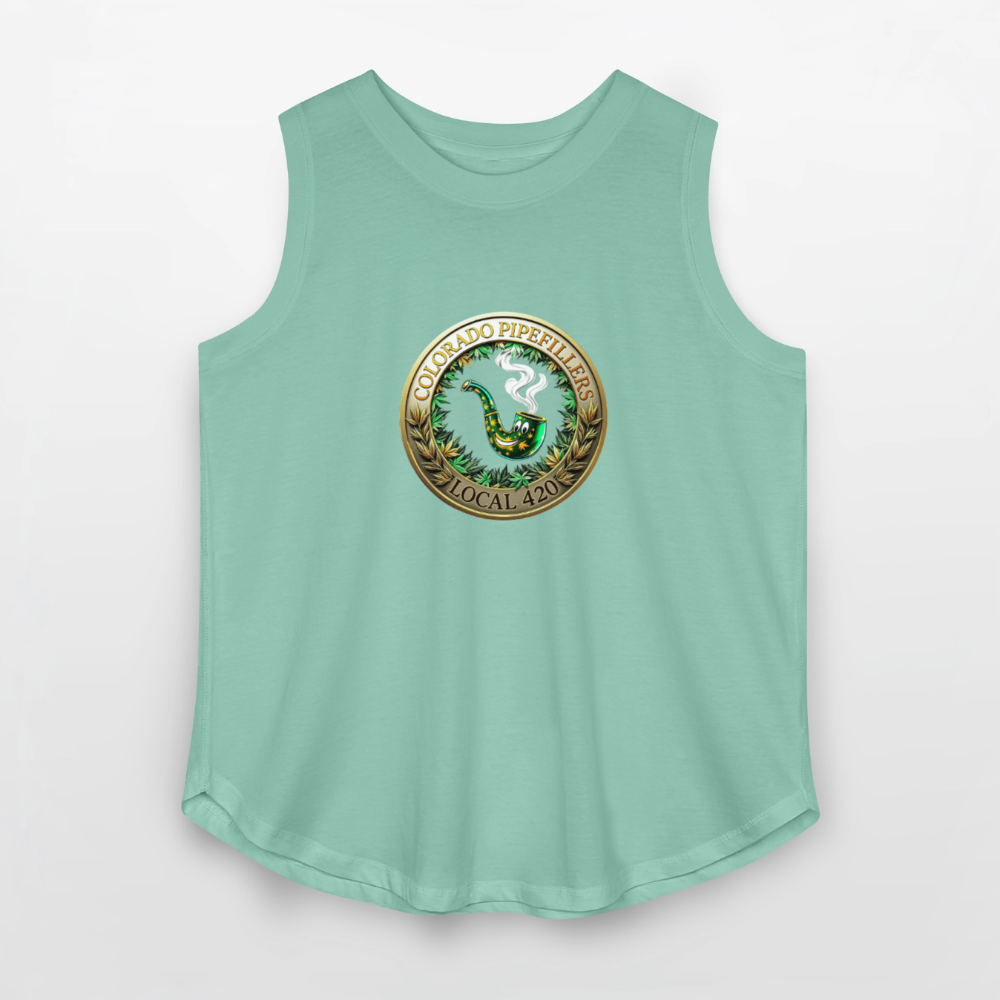 COLORADO PIPEFILLERS LOCAL 420 Women's Curvy Relaxed Tank Top - saltwater