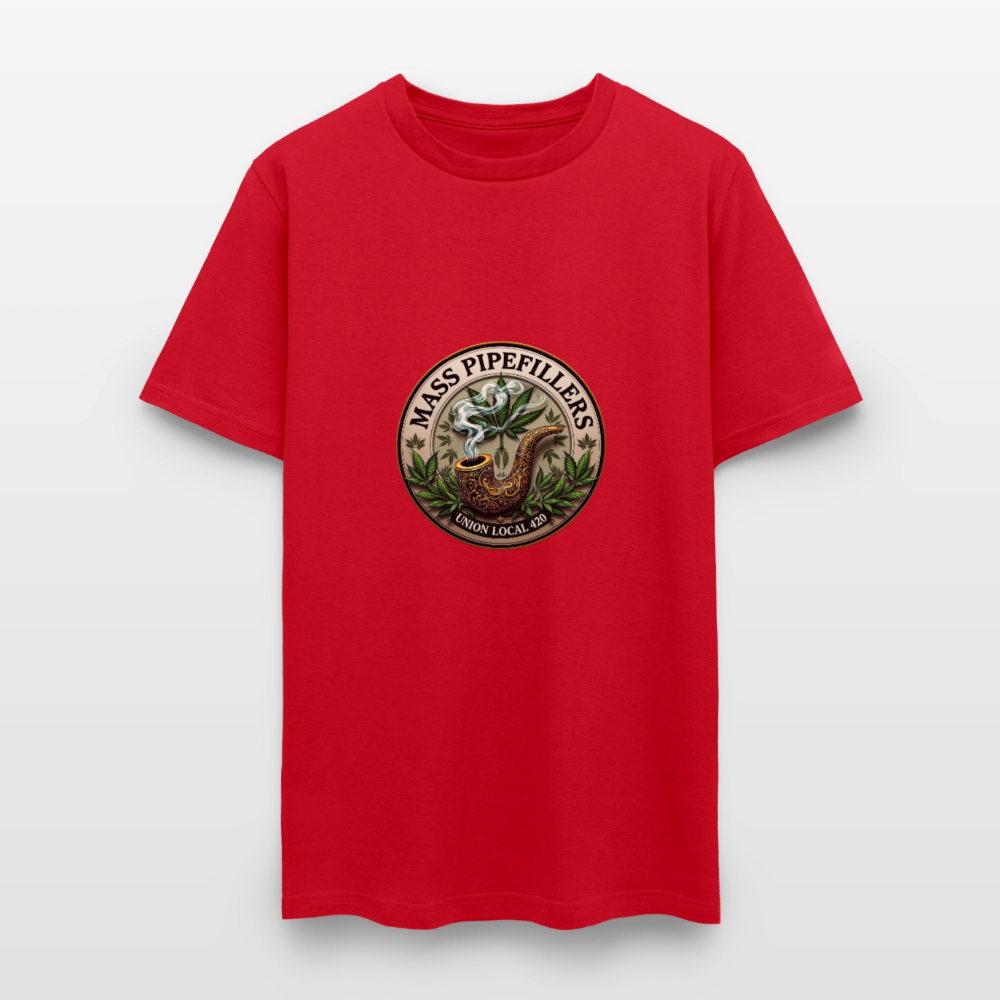 MASS PIPEFILLERS UNION LOCAL 420 Men's T-Shirt - red