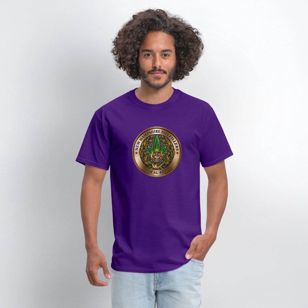 NEW HAMPSHIRE PIPEFILLERS UNION LOCAL 420 Men's T-Shirt - purple