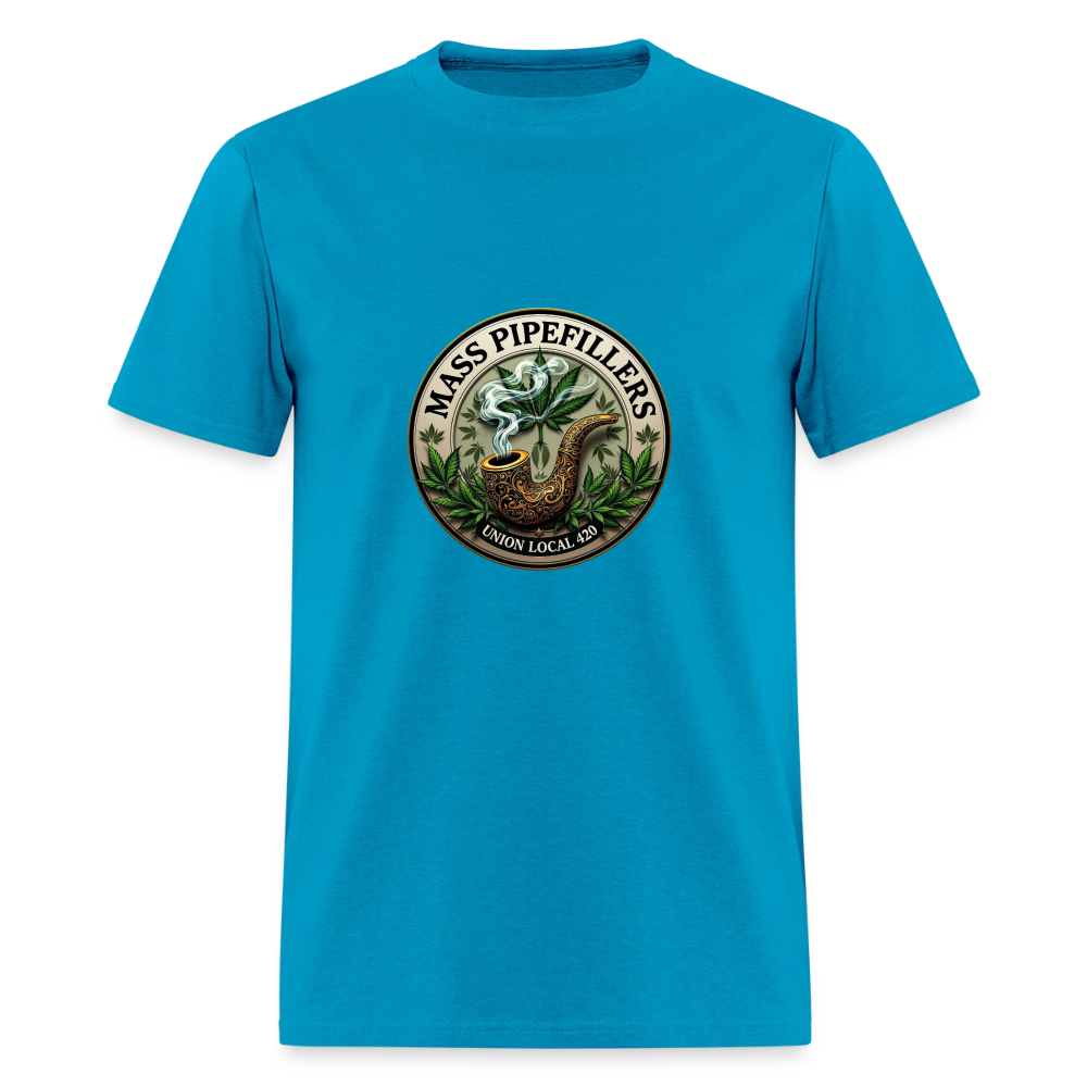 MASS PIPEFILLERS UNION LOCAL 420 Men's T-Shirt - turquoise
