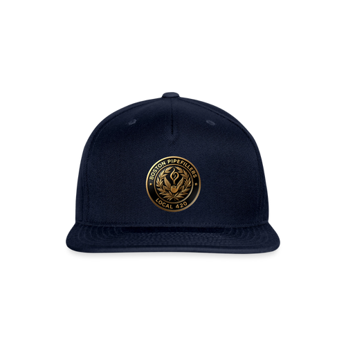 BOSTON PIPEFILLERS UNION LOCAL 420 Snapback Baseball Cap - navy