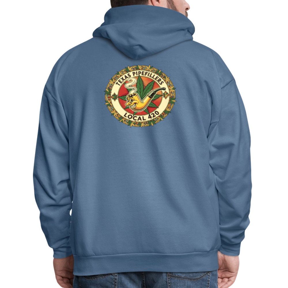 TEXAS PIPEFILLERS LOCAL 420 F/B DESIGN Men's Hoodie - denim blue