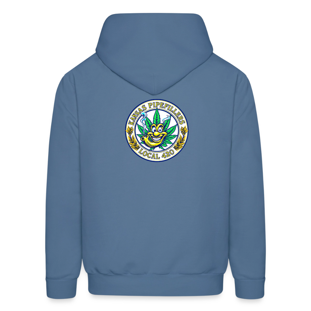 KANSAS PIPEFILLERS LOCAL 420 F/B DESIGNS  Men's Hoodie - denim blue