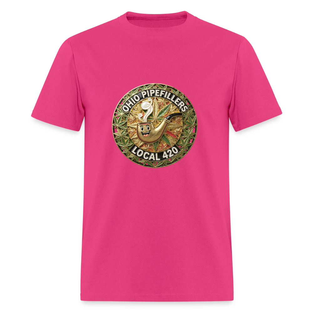OHIO PIPEFILLERS LOCAL 420  F/B DESIGNS Men's T-Shirt - fuchsia