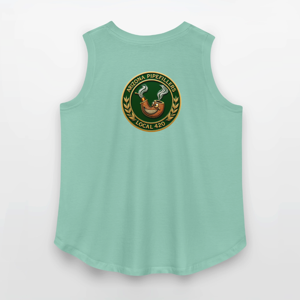 ARIZONIA PIPEFILLERS LOCAL 420 F/B DESIGN Women's Curvy Relaxed Tank Top - saltwater