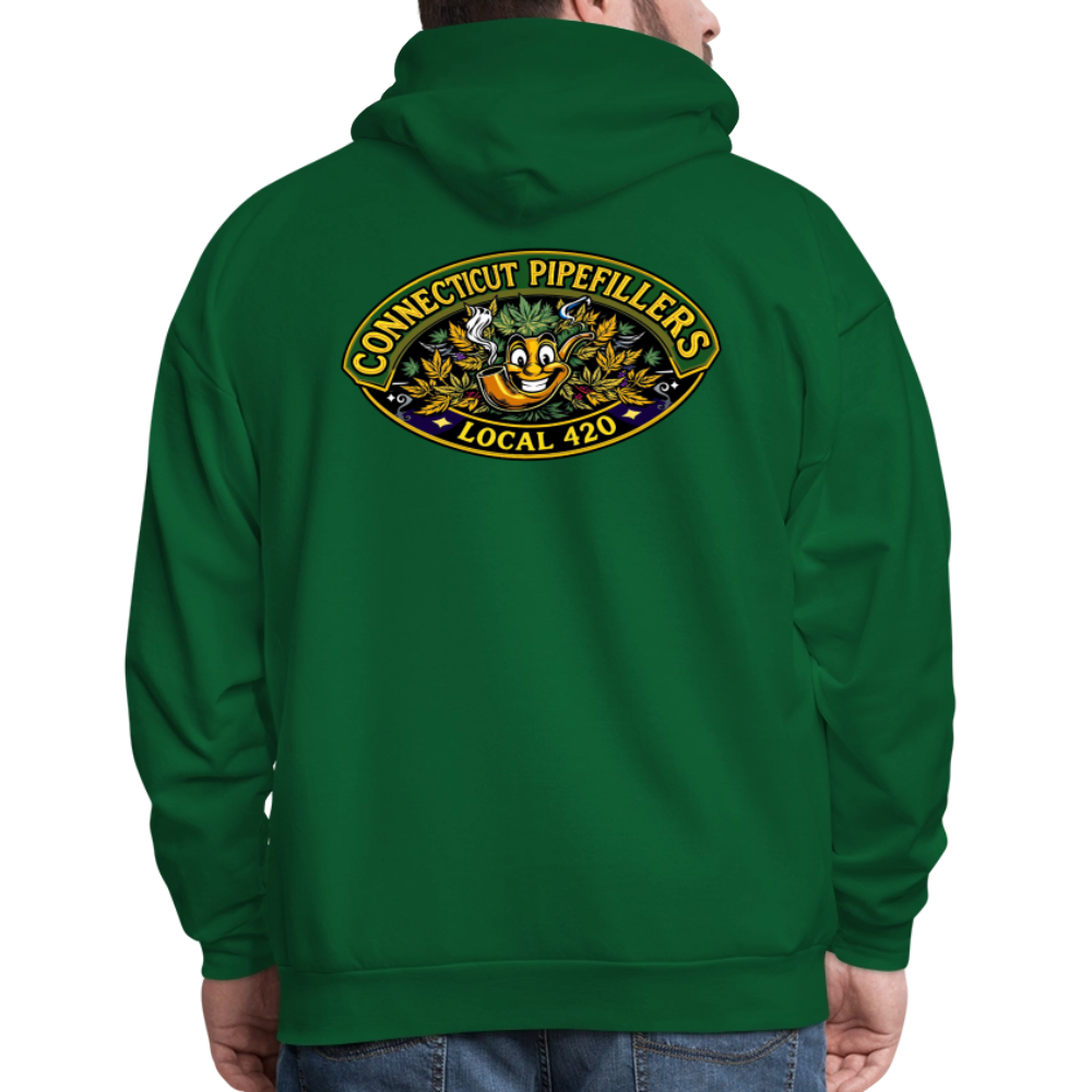 CONNECTICUT PIPEFILLERD LOCAL 420 F/B DESIGN Men's Hoodie - forest green