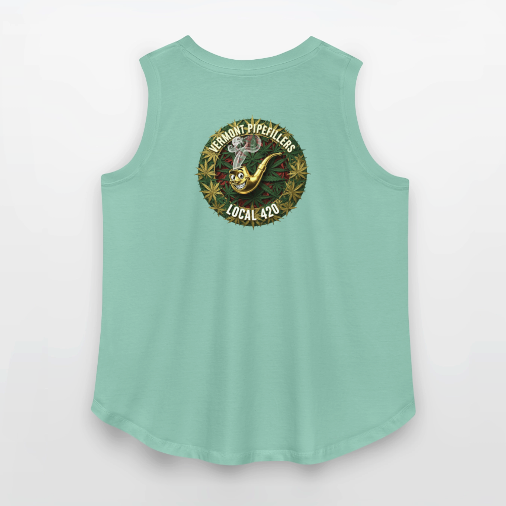 VERMONT PIPEFILLERS LOCAL 420  F/B DESIGN Women's Curvy Relaxed Tank Top - saltwater