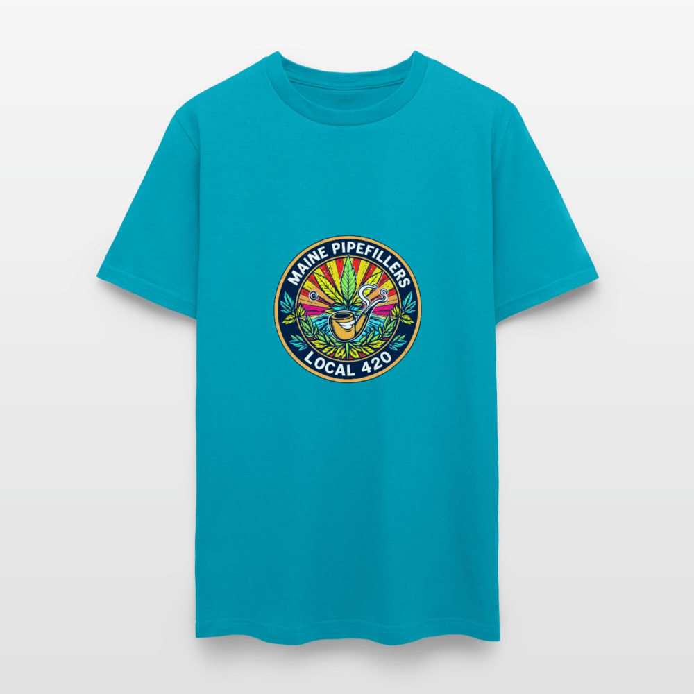 MAINE PIPEFILLERS LOCAL 420 Men's T-Shirt - turquoise