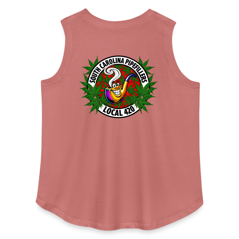 SOUTH CAROLINA PIPEFILLERS LOCAL 420 F/B DESIGN Women's Curvy Relaxed Tank Top - mauve