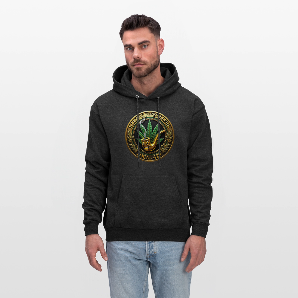 ILLINOIS PIPEFILLERS LOCAL 420 Men's Hoodie - charcoal grey