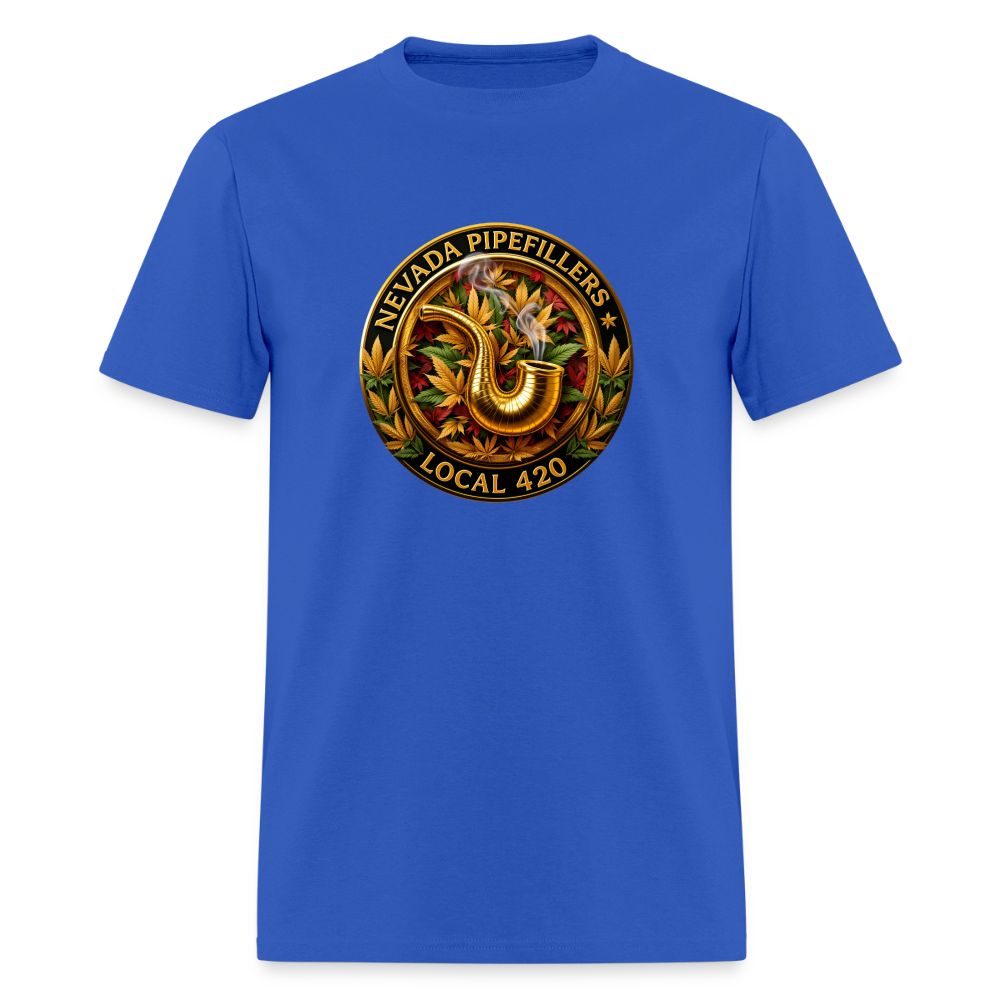 NEVADA PIPEFILLERS LOCAL 420 F/B DESIGN Men's T-Shirt - royal blue