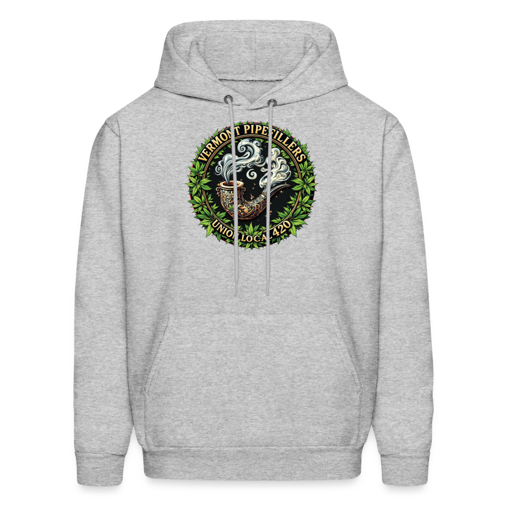 VERMONT PIPEFILLERS LOCAL 420 2 EMBLEM Men's Hoodie - heather gray