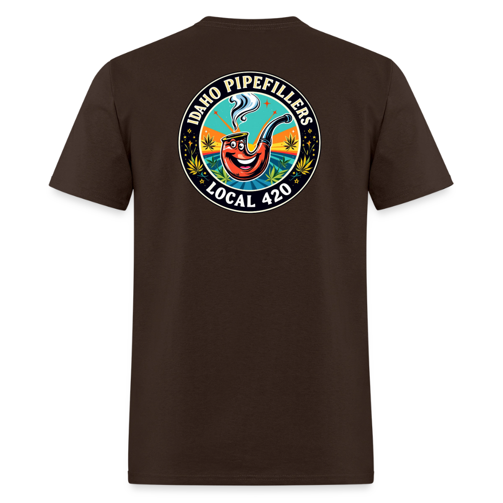 IDAHO PIPEFILLERS LOCAL 420 F/B DESIGN Men's T-Shirt - brown