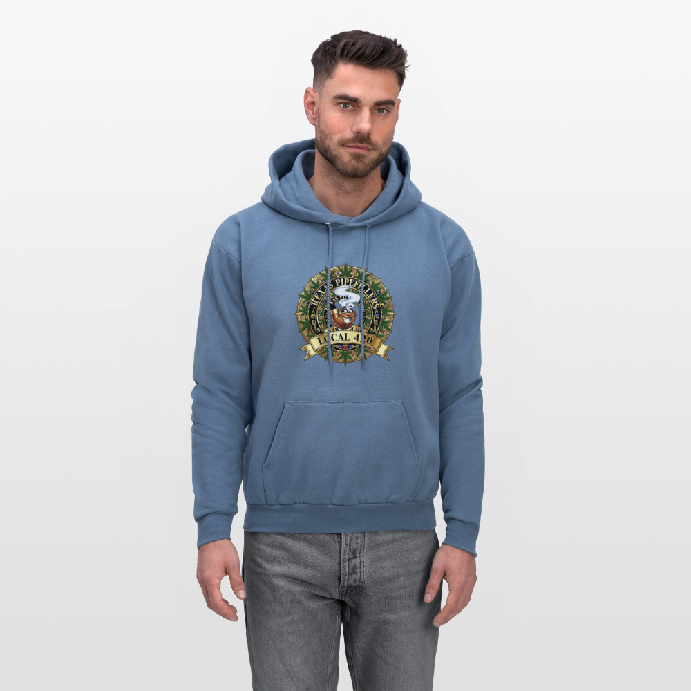 TEXAS PIPEFILLERS LOCAL 420 Men's Hoodie - denim blue