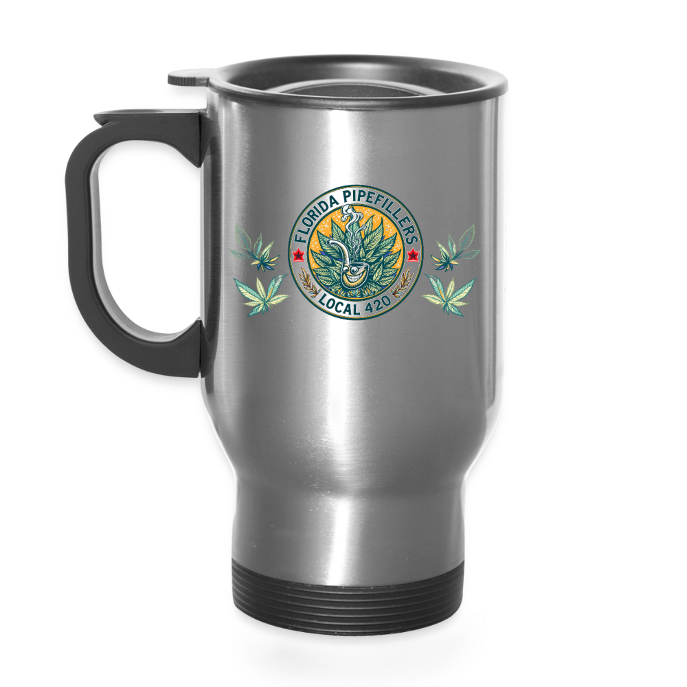 FLORIDA PIPEFILLERS LOCAL 420 14oz Stainless Steel Travel Mug - silver