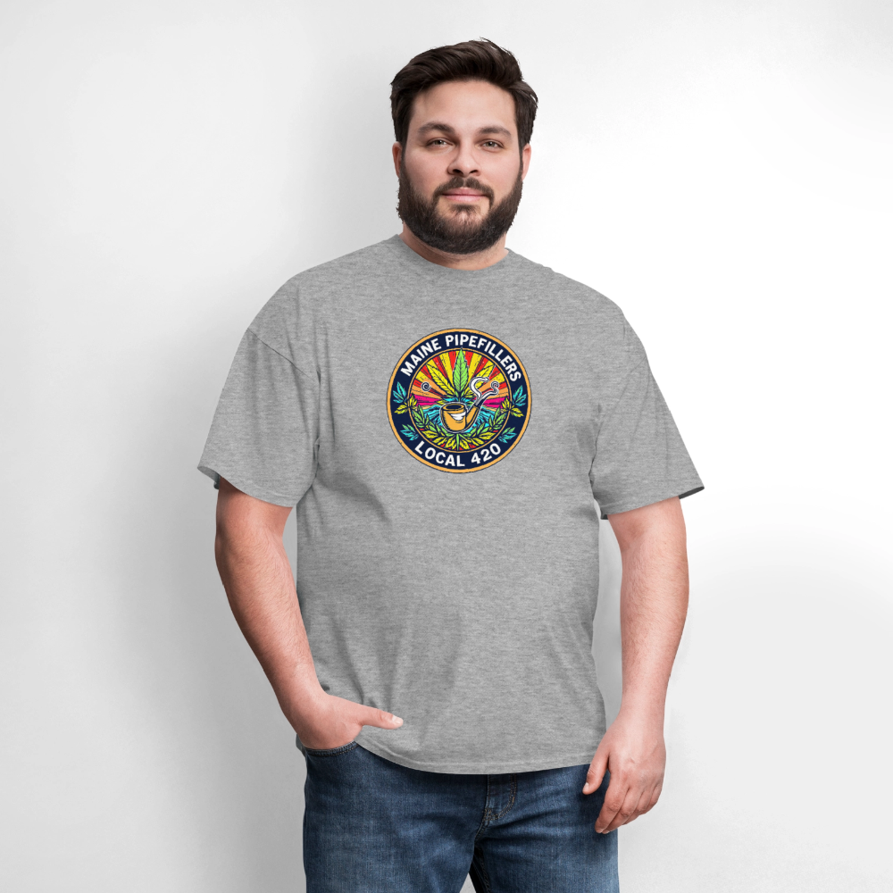 MAINE PIPEFILLERS LOCAL 420 Men's T-Shirt - heather gray