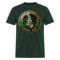 LOS ANGLES PIPEFILLERS LOCAL 420 2 EMBLEM Men's T-Shirt - forest green