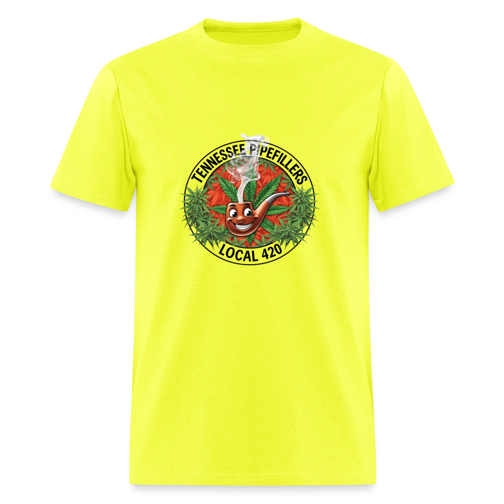TENNESSEE PIPEFILLERS LOCAL 420 Men's T-Shirt - safety green