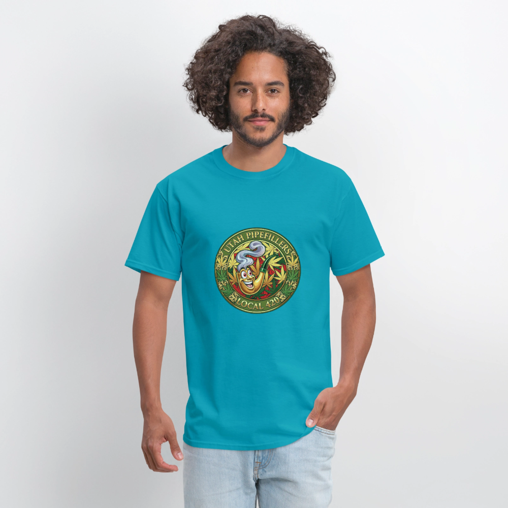 UTAH PIPEFILLERS LOCAL 420 F/B DESIGN Men's T-Shirt - turquoise