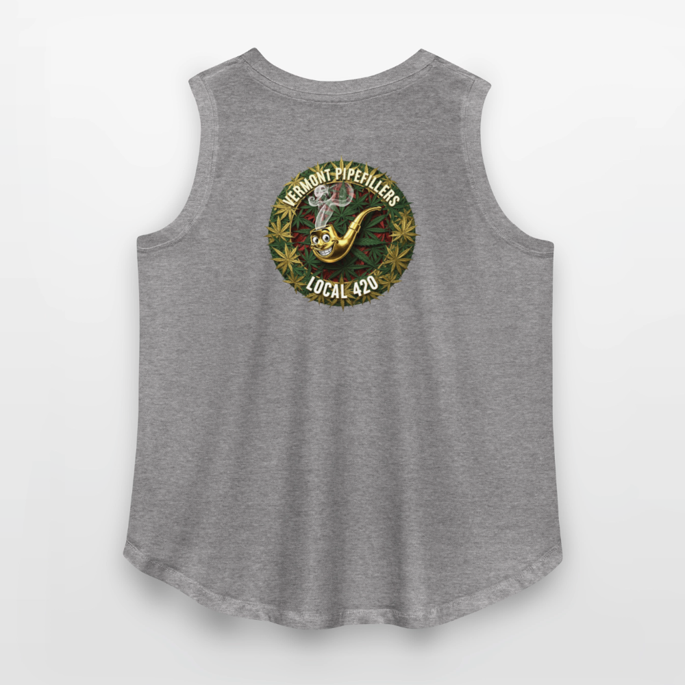VERMONT PIPEFILLERS LOCAL 420  F/B DESIGN Women's Curvy Relaxed Tank Top - granite heather 