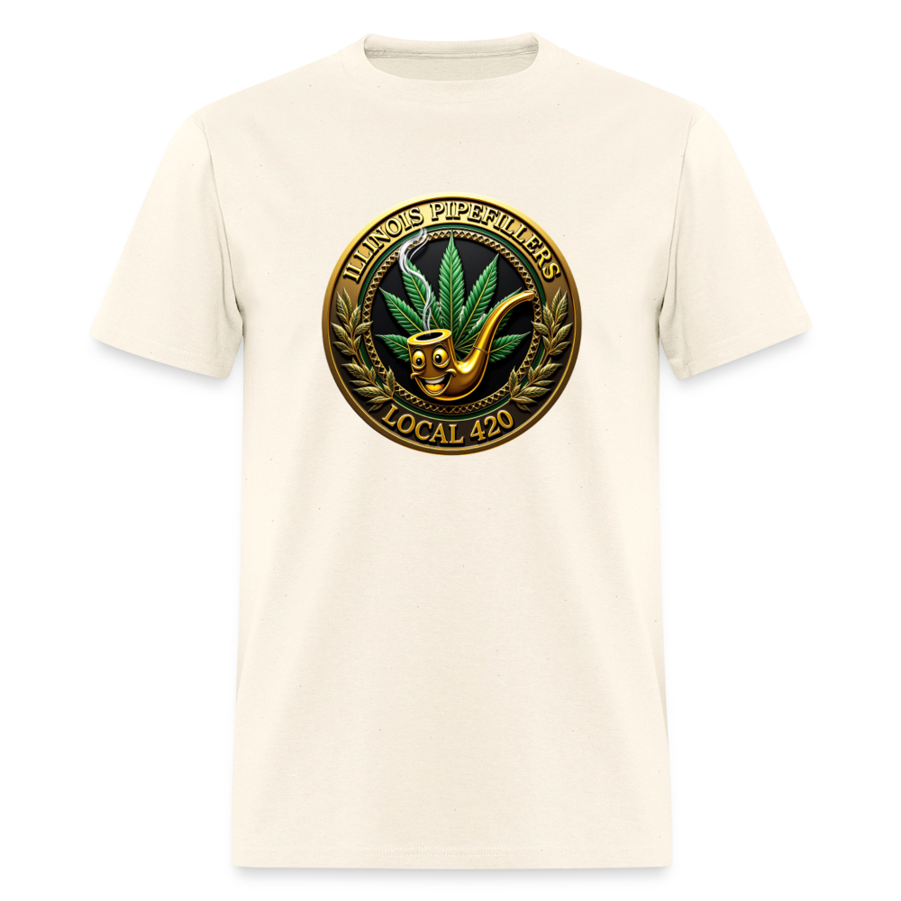 ILLINOIS PIPEFILLERS LOCAL 420 Men's T-Shirt | - sweet cream heather