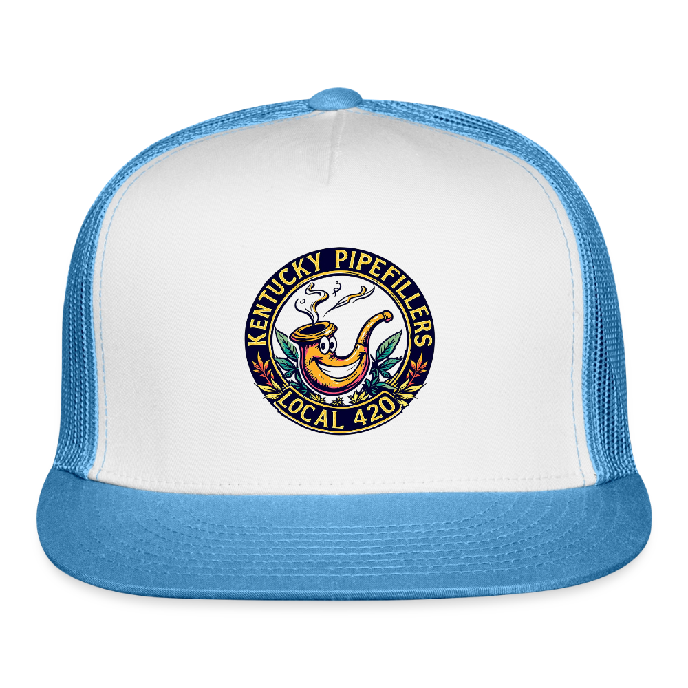 KENTUCK YPIPEFILLERS LOCAL 420 Trucker Hat - white/blue