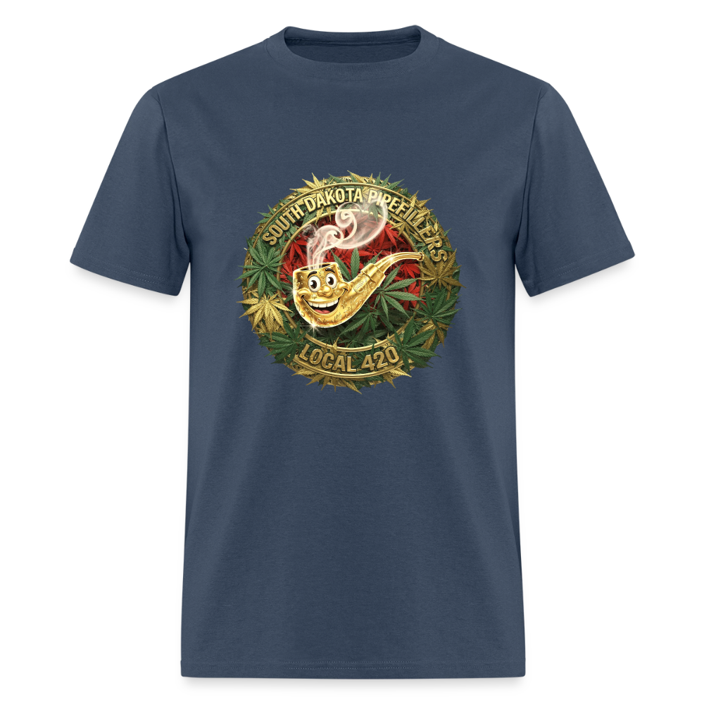 SOUTH DAKOTA PIPEFILLERS LOCAL 420 Men's T-Shirt -  blue dusk
