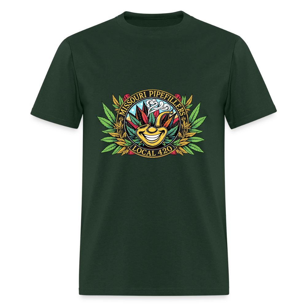 MISSOURI PIPEFILLERS LOCAL 420 Dog Bandana Men's T-Shirt - forest green