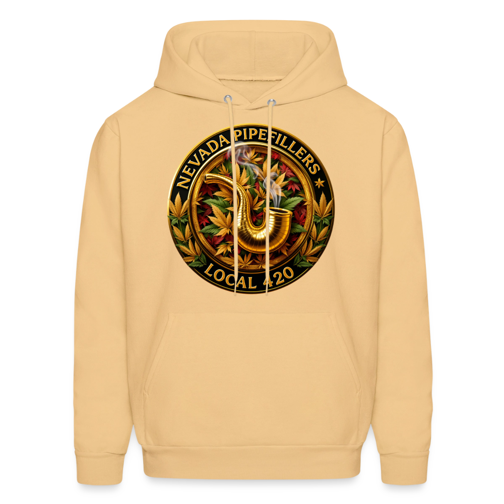 NEVADA PIPEFILLERS LOCAL 420  F/B DESIGN Men's Hoodie - light gold 