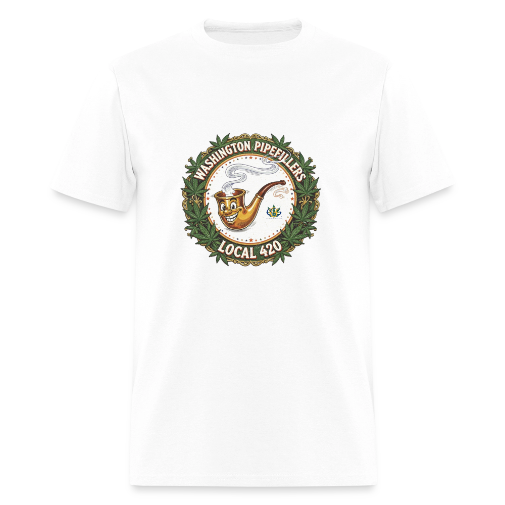 WASHINGTON PIPEFILLERS LOCAL 420 Men's T-Shirt - white