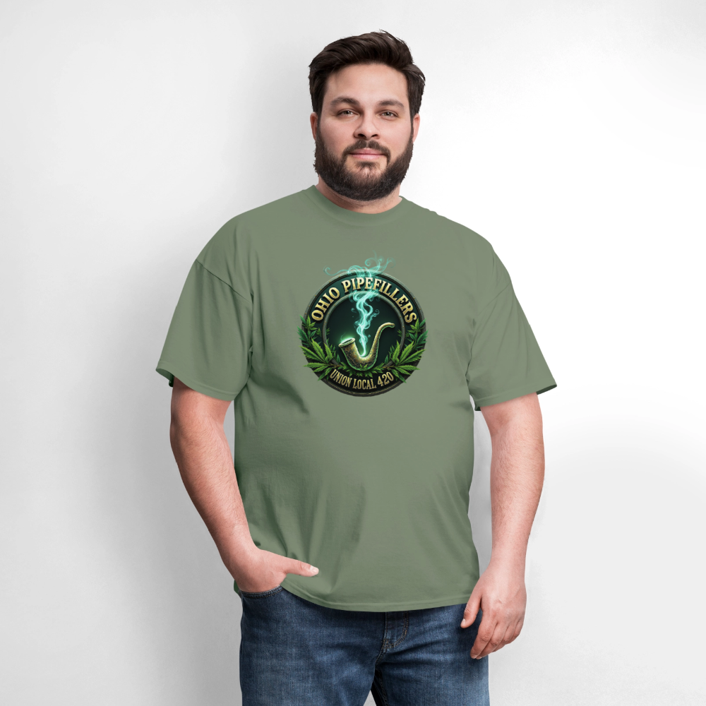 OHIO PIPEFILLERS UNION LOCAL 420 Men's T-Shirt - military green
